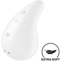 Satisfyer - Vibrateur Dew Drop Lay-On Blanc